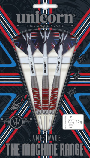 Unicorn THE MACHINE JAMES WADE Two Tone STEEL TIP DARTS SET 90% TUNGSTEN